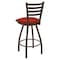 Holland Bar Stool Co 30" Swivel Bar Stool, Brnz Finish, Graph Poppy Seat X410 - alternate 4